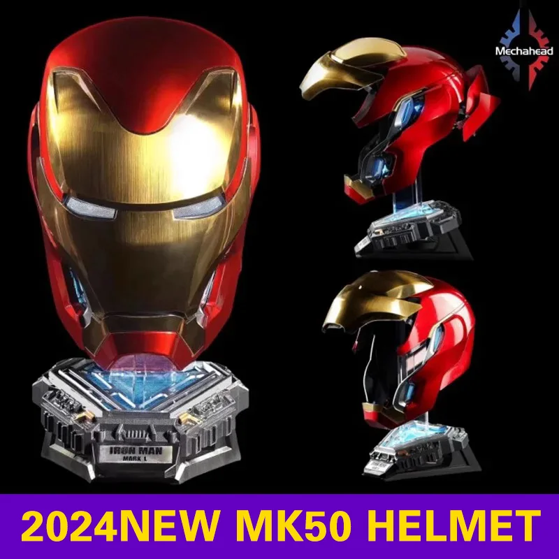2024 New Mechahead 1:1 Iron Man Mk50 helmet Voice-activated Deformation Wearable Helmet Around Marvel Animation Toy