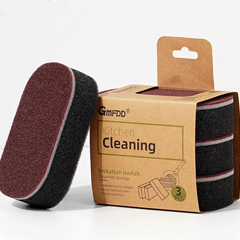 Magic Sponge Power Thicken Double -sided Dishes Cleaning Brushes Kitchen Wipe Rust Brushing Pot Bottom Black Stain Artifact - الصورة 12