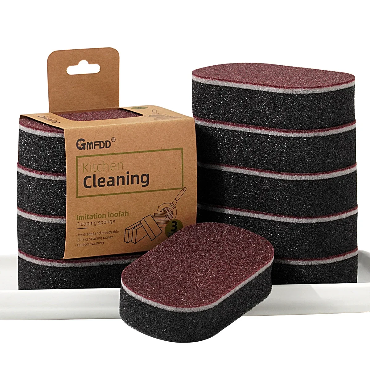 Magic Sponge Power Thicken Double -sided Dishes Cleaning Brushes Kitchen Wipe Rust Brushing Pot Bottom Black Stain Artifact - الصورة 4