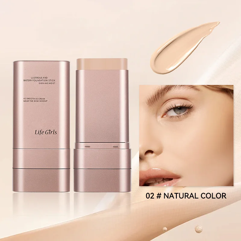 Light and Moist Hydrating Foundation, Natural-Looking, Moisturizing, Shiny, Thin and Lightweight, Double-Headed Makeup Foundation That Rotates for Easy Use, with Its Own Brush, Waterproof, Easy to Apply Makeup, and Easy for Beginners to Use. - الصورة 7