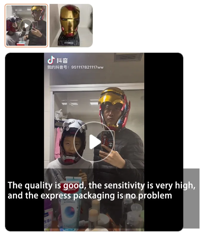 2024 New Mechahead 1:1 Iron Man Mk50 helmet Voice-activated Deformation Wearable Helmet Around Marvel Animation Toy - الصورة 31