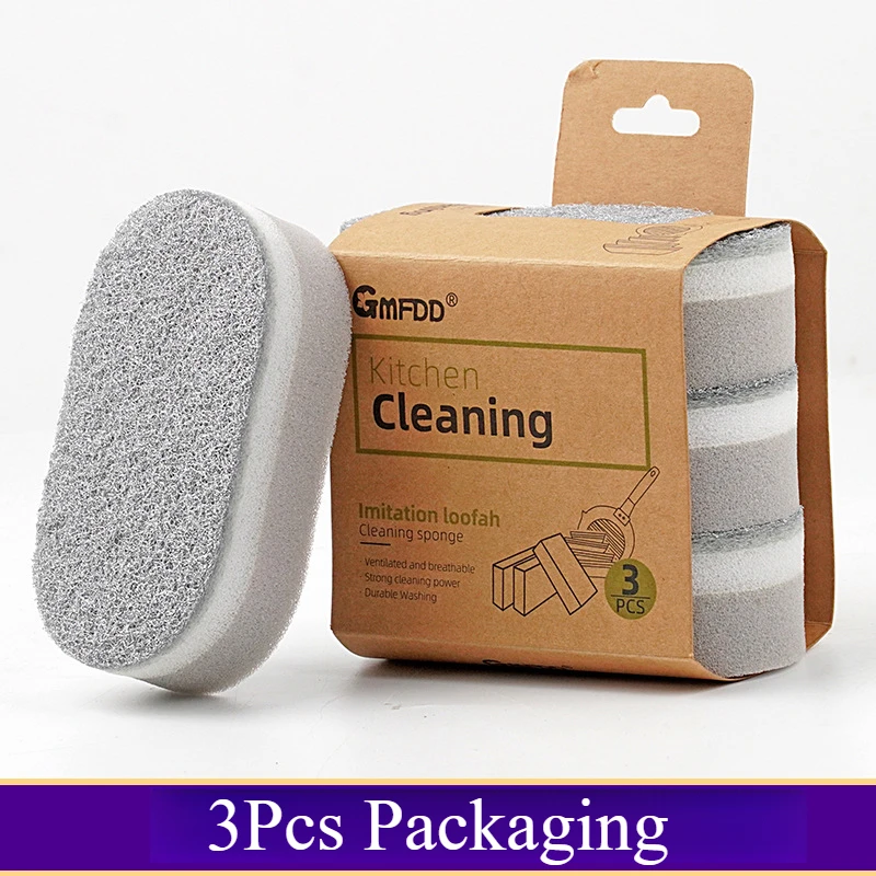 Magic Sponge Power Thicken Double -sided Dishes Cleaning Brushes Kitchen Wipe Rust Brushing Pot Bottom Black Stain Artifact - الصورة 9
