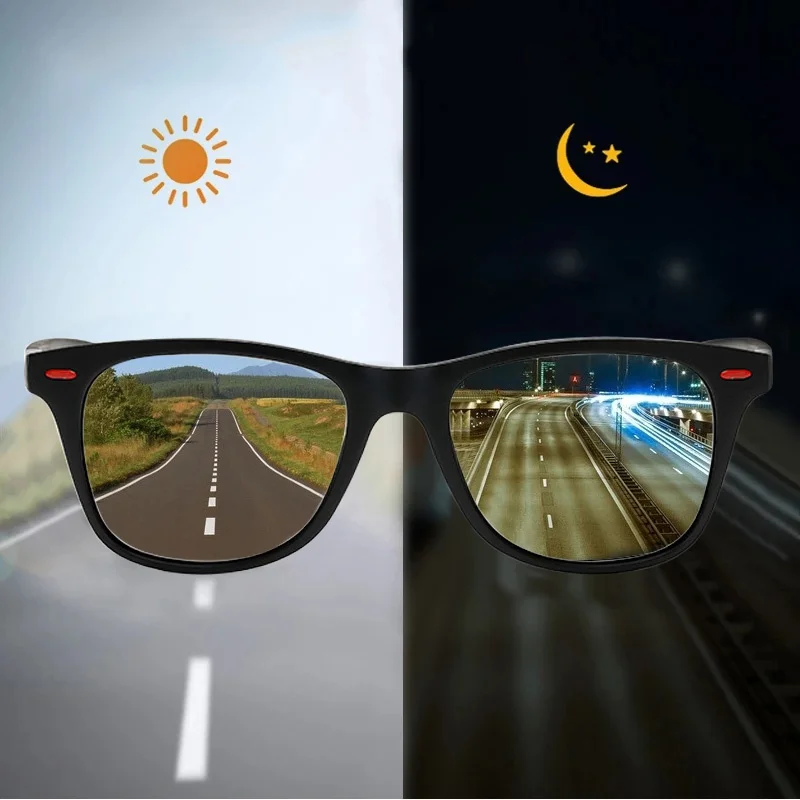 Night Vision Glasses PC Frame Polarized Sunglasses Men Outdoor Sport Sun Glasses Day Night Vision Driver Night Glasses Goggles - الصورة 13