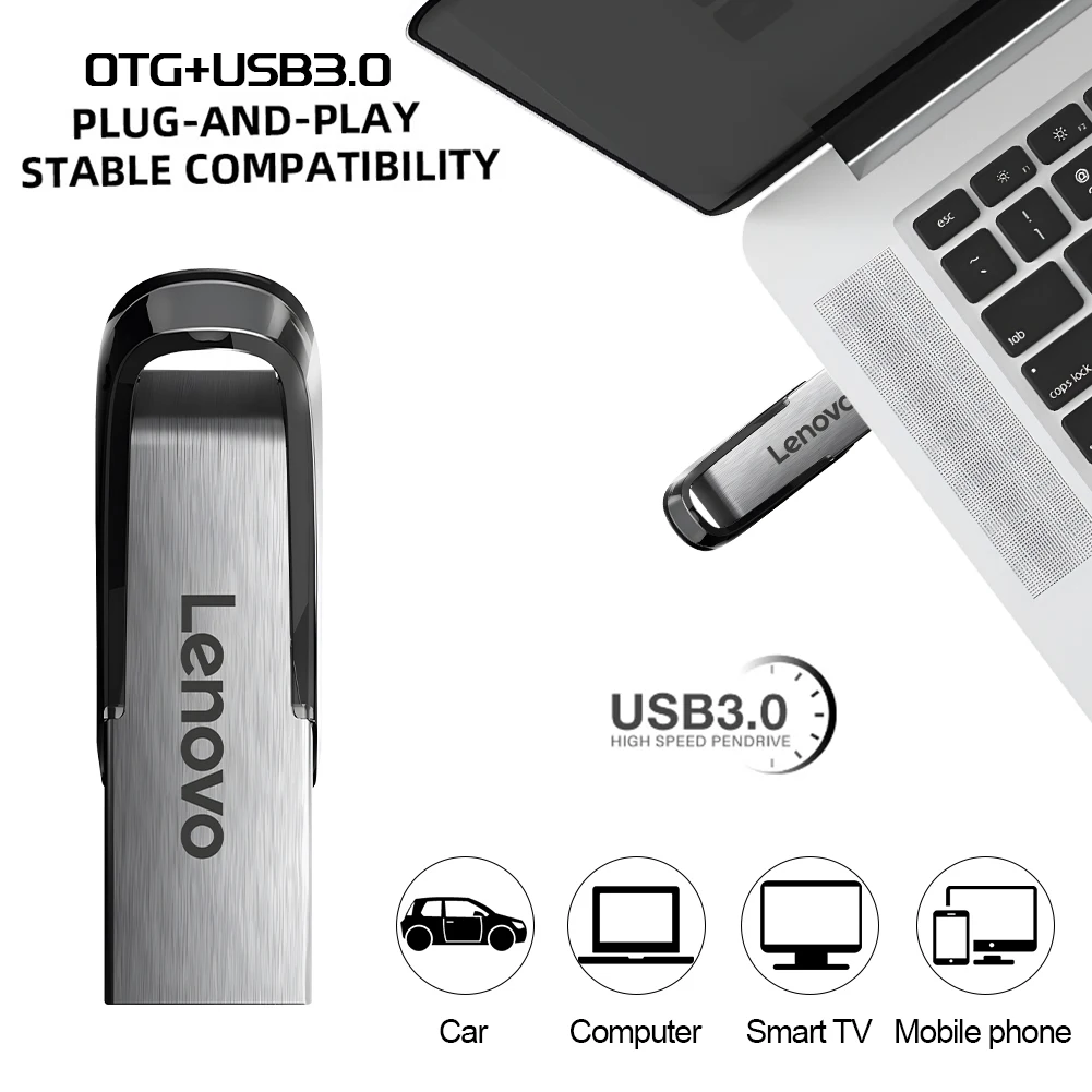 Lenovo Flash Drives 2TB Usb 3.0 Mini High Speed Metal Pendrive 1TB 512GB Stick Portable Drive Waterproof Memoria Storage U Disk - الصورة 3