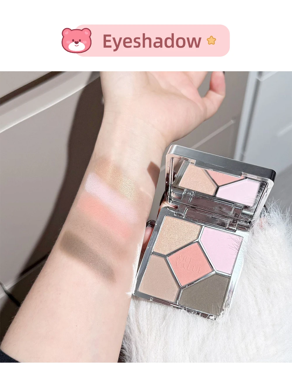 ART VALUE 7PC Makeup Sets Include 3 Colors Matte Lip Mud,1 Pressed Powder,1 Blush,1 Eyes Palette,1 Necklace Beauty Makeup Sets - الصورة 24