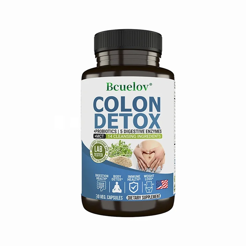Colon Cleanser Detox Supplement - Bowel Cleansing & Probiotics - Natural Digestion, Constipation & Bowel Relief, Bowel Health - الصورة 9