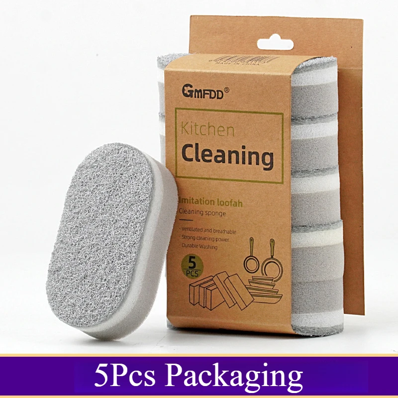 Magic Sponge Power Thicken Double -sided Dishes Cleaning Brushes Kitchen Wipe Rust Brushing Pot Bottom Black Stain Artifact - الصورة 10