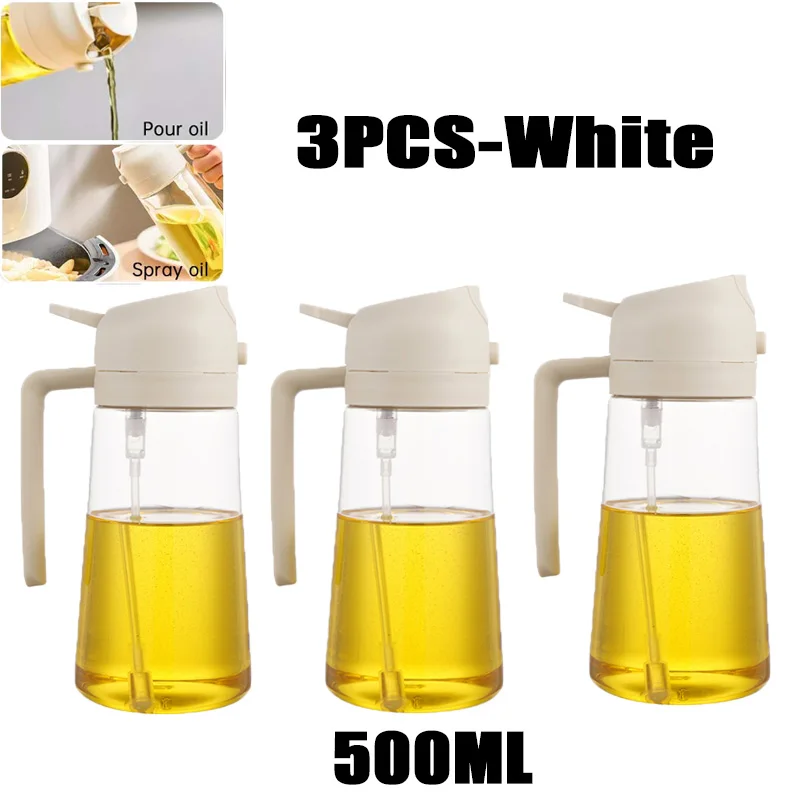 200/300/500ml Oil Spray Bottle BBQ Cooking Olive Oil Sprayer Plastic Baking Oil Spray Empty Bottle Vinegar Bottle Or Oil brush - الصورة 18