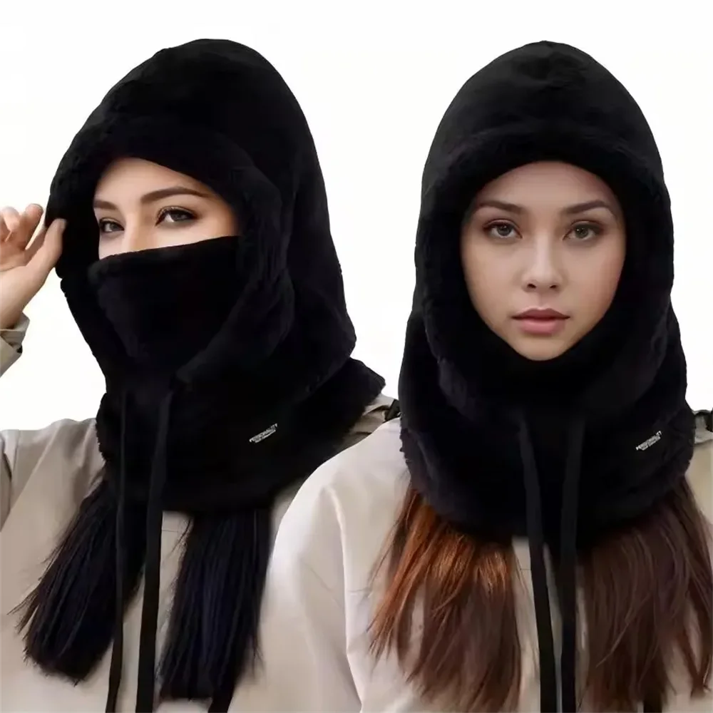 Winter Warm Thermal Windproof Balaclava Ski Hood Motorcycle Face Cover Polar Fleece Adjustable Cycling Neck Cover Full Face Mask - الصورة 17