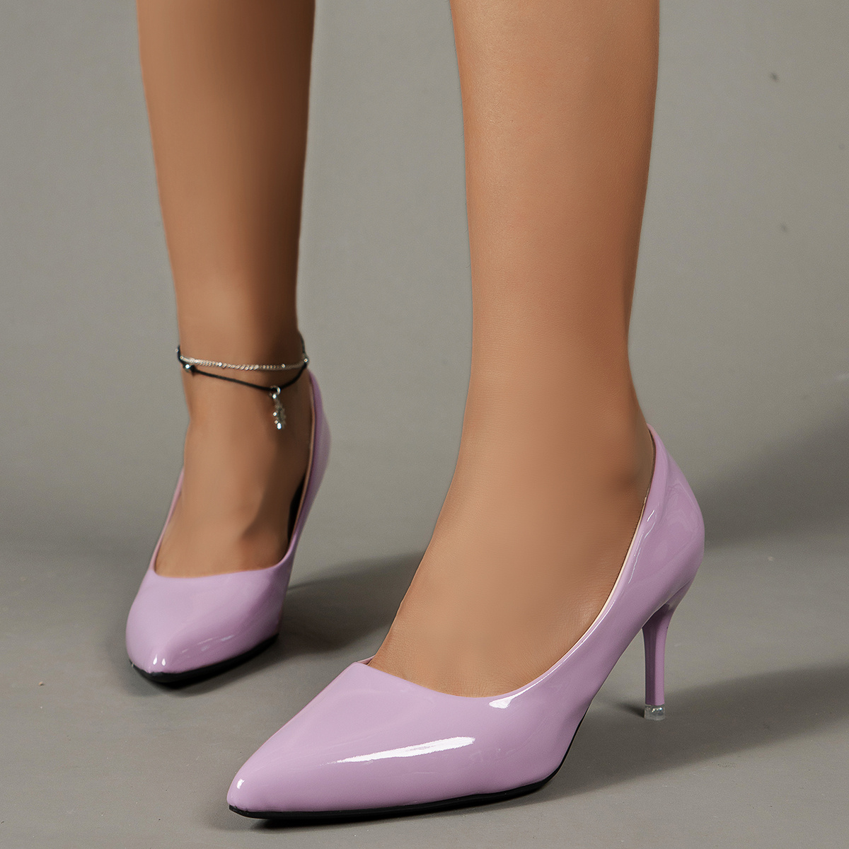 Women's Solid Color Stiletto Heels, Elegant Pointed Toe Work Pumps, Lightweight Dress Pumps - الصورة 60